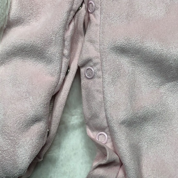 US Polo Layette Fur Lined Pink Chenille Snow Suit size 6-9 months - Picture 9 of 12